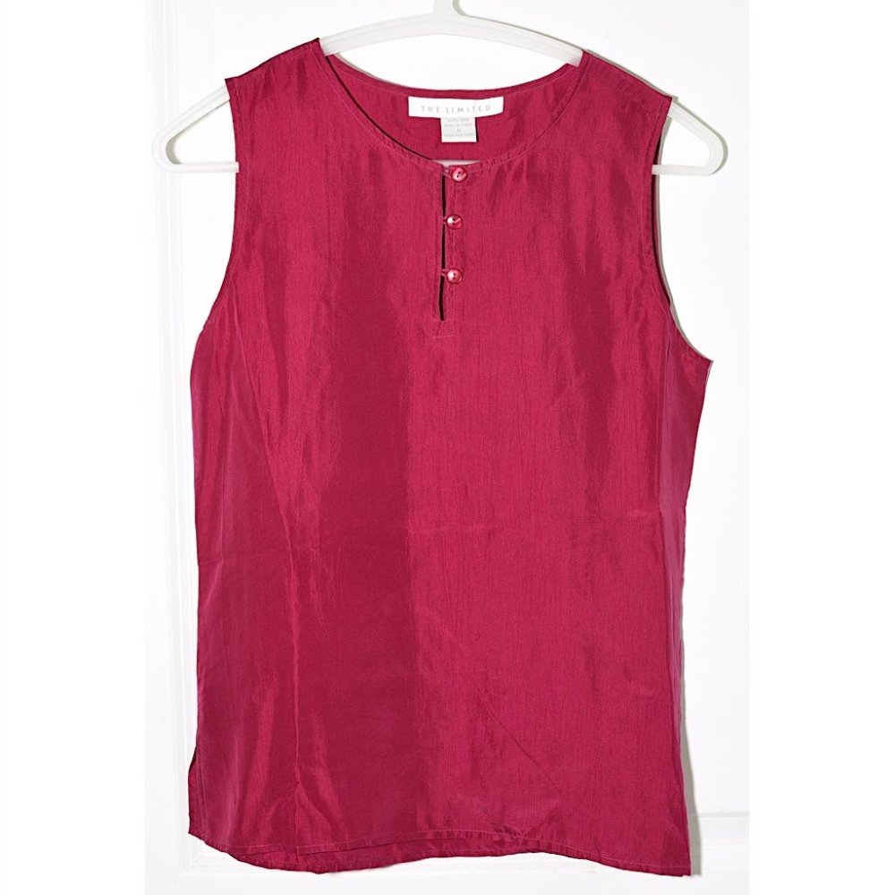 Like New/NWOT The Limited 100% Silk Fuchsia Tank